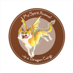 Dragon Corgi Spirit Animal Posters and Art